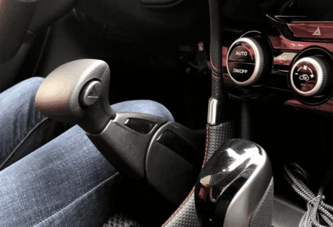 A car with adaptive equipment inside