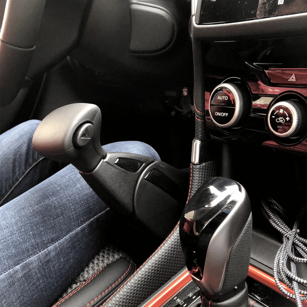 A car with adaptive equipment inside